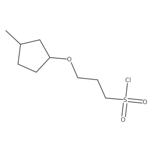 3-[(3-Methylcyclopentyl)oxy]propane-1-sulfonyl chloride Structure
