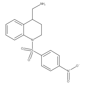1-[1-(4-Nitrobenzenesulfonyl)-1,2,3,4-tetrahydroquinolin-4-yl]methanamine Structure