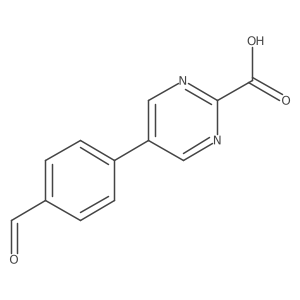 5-(4-Formylphenyl)pyrimidine-2-carboxylic acid Structure