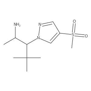 3-(4-methanesulfonyl-1H-pyrazol-1-yl)-4,4-dimethylpentan-2-amine Structure