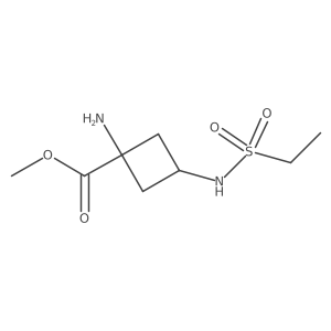 Methyl 1-amino-3-ethanesulfonamidocyclobutane-1-carboxylate Structure