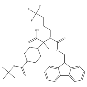 2-{1-[(tert-butoxy)carbonyl]piperidin-4-yl}-2-({[(9H-fluoren-9-yl)methoxy]carbonyl}(4,4,4-trifluorobutyl)amino)propanoic acid Structure