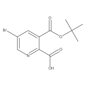 5-Bromo-3-(tert-butoxycarbonyl)picolinic acid结构式