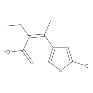 (2Z)-3-(5-chlorothiophen-3-yl)-2-ethylbut-2-enoic acid结构式