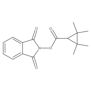 1,3-dioxo-2,3-dihydro-1H-isoindol-2-yl 2,2,3,3-tetramethylcyclopropane-1-carboxylate结构式