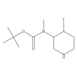 tert-Butyl((3S,4S)-4-fluoropiperidin-3-yl)(methyl)carbamate结构式