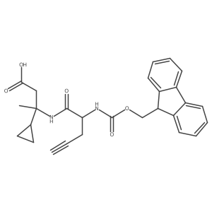 3-cyclopropyl-3-[2-({[(9H-fluoren-9-yl)methoxy]carbonyl}amino)pent-4-ynamido]butanoic acid Structure