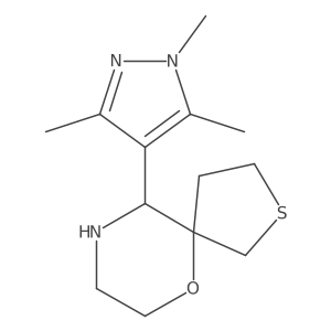 10-(trimethyl-1H-pyrazol-4-yl)-6-oxa-2-thia-9-azaspiro[4.5]decane Structure