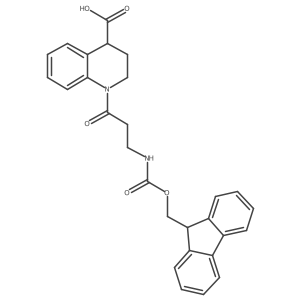 1-[3-({[(9H-fluoren-9-yl)methoxy]carbonyl}amino)propanoyl]-1,2,3,4-tetrahydroquinoline-4-carboxylic acid Structure