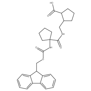 2-({[1-({[(9H-fluoren-9-yl)methoxy]carbonyl}amino)cyclopentyl]formamido}methyl)cyclopentane-1-carboxylic acid Structure