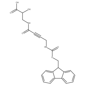 3-[4-({[(9H-fluoren-9-yl)methoxy]carbonyl}amino)but-2-ynamido]-2-hydroxypropanoic acid结构式