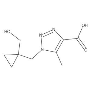 1-{[1-(hydroxymethyl)cyclopropyl]methyl}-5-methyl-1H-1,2,3-triazole-4-carboxylic acid结构式