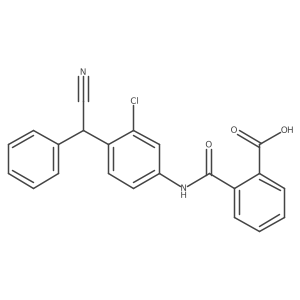 2-[[3-Chloro-4-[cyano(phenyl)methyl]phenyl]carbamoyl]benzoic Acid结构式