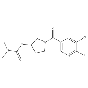 1-(5-chloro-6-fluoropyridine-3-carbonyl)pyrrolidin-3-yl N,N-dimethylcarbamate Structure