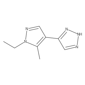 5-(1-Ethyl-5-methyl-1h-pyrazol-4-yl)-1h-1,2,3-triazole结构式