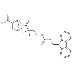 rac-(1R,2R,4S)-7-[4-({[(9H-fluoren-9-yl)methoxy]carbonyl}amino)-2,2-dimethylbutanoyl]-7-azabicyclo[2.2.1]heptane-2-carboxylic acid Structure
