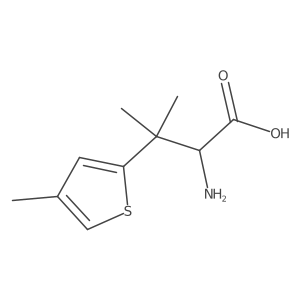 2-Amino-3-methyl-3-(4-methylthiophen-2-yl)butanoic acid结构式