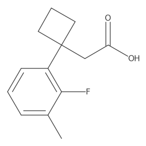 2-[1-(2-Fluoro-3-methylphenyl)cyclobutyl]acetic acid Structure