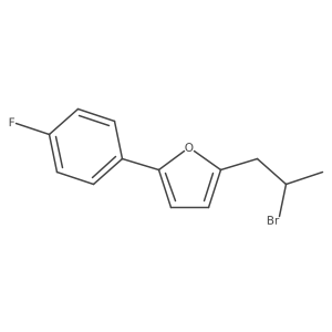 2-(2-Bromopropyl)-5-(4-fluorophenyl)furan Structure