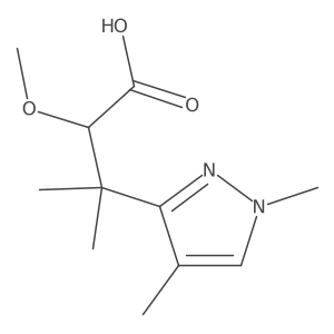 3-(1,4-dimethyl-1H-pyrazol-3-yl)-2-methoxy-3-methylbutanoic acid Structure