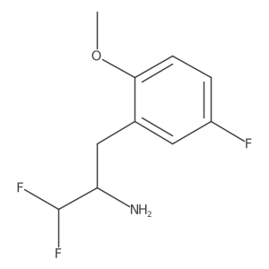 1,1-Difluoro-3-(5-fluoro-2-methoxyphenyl)propan-2-amine结构式