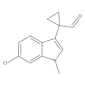 1-(6-chloro-1-methyl-1H-indol-3-yl)cyclopropane-1-carbaldehyde结构式