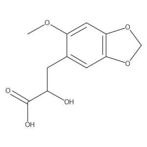 2-Hydroxy-3-(6-methoxy-1,3-dioxaindan-5-yl)propanoic acid Structure
