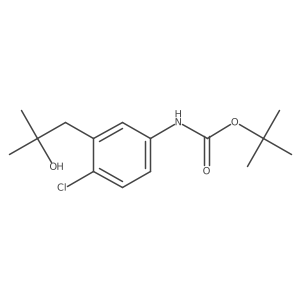 tert-butyl N-[4-chloro-3-(2-hydroxy-2-methylpropyl)phenyl]carbamate结构式
