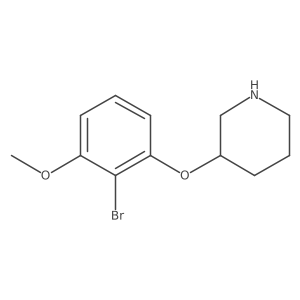 3-(2-Bromo-3-methoxyphenoxy)piperidine结构式