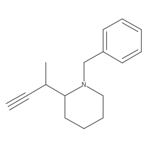 1-Benzyl-2-(but-3-yn-2-yl)piperidine Structure