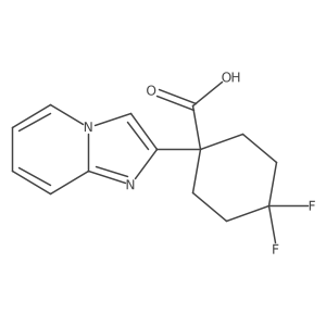 4,4-Difluoro-1-{imidazo[1,2-a]pyridin-2-yl}cyclohexane-1-carboxylic acid Structure