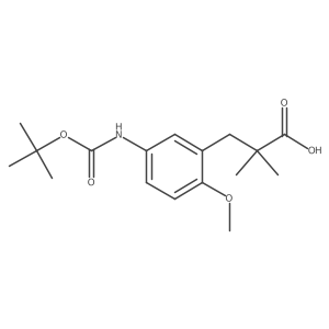 3-(5-{[(Tert-butoxy)carbonyl]amino}-2-methoxyphenyl)-2,2-dimethylpropanoic acid Structure