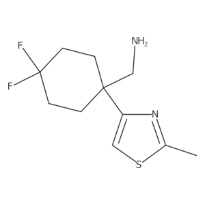 [4,4-Difluoro-1-(2-methyl-1,3-thiazol-4-yl)cyclohexyl]methanamine结构式