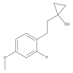 1-[2-(2-Fluoro-4-methoxyphenyl)ethyl]cyclopropan-1-ol结构式