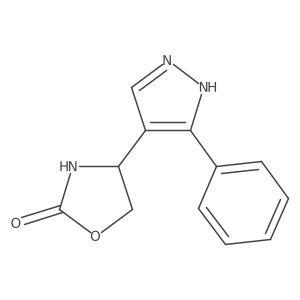 4-(3-phenyl-1H-pyrazol-4-yl)-1,3-oxazolidin-2-one Structure