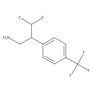 3,3-Difluoro-2-[4-(trifluoromethyl)phenyl]propan-1-amine结构式
