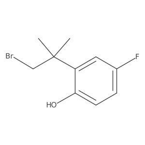 2-(1-Bromo-2-methylpropan-2-yl)-4-fluorophenol结构式