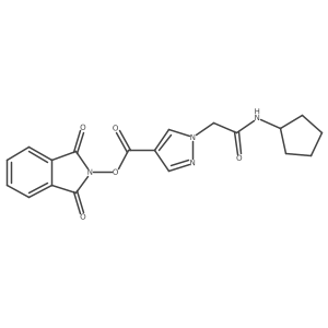 1,3-dioxo-2,3-dihydro-1H-isoindol-2-yl 1-[(cyclopentylcarbamoyl)methyl]-1H-pyrazole-4-carboxylate Structure