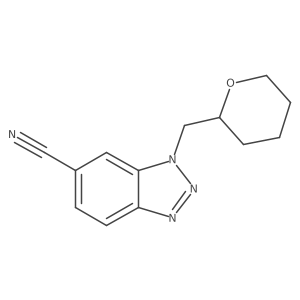1-[(oxan-2-yl)methyl]-1H-1,2,3-benzotriazole-6-carbonitrile Structure