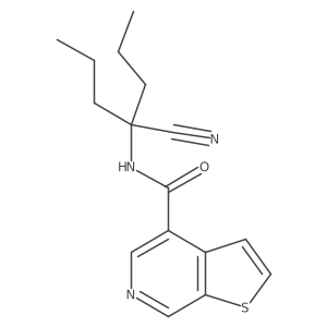 N-(1-cyano-1-propylbutyl)thieno[2,3-c]pyridine-4-carboxamide Structure