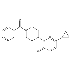 6-Cyclopropyl-2-[1-(2-methylbenzoyl)piperidin-4-yl]pyridazin-3-one结构式