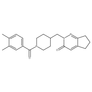2-{[1-(3,4-dimethylbenzoyl)piperidin-4-yl]methyl}-2H,3H,5H,6H,7H-cyclopenta[c]pyridazin-3-one结构式