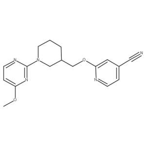 2-{[1-(4-Methoxypyrimidin-2-yl)piperidin-3-yl]methoxy}pyridine-4-carbonitrile Structure