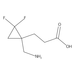 3-[1-(Aminomethyl)-2,2-difluorocyclopropyl]propanoic acid Structure