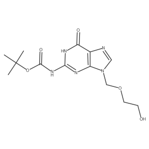tert-butyl N-{9-[(2-hydroxyethoxy)methyl]-6-oxo-6,9-dihydro-3H-purin-2-yl}carbamate结构式