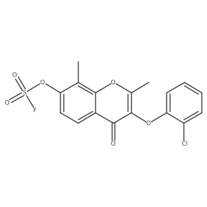 3-(2-chlorophenoxy)-2,8-dimethyl-4-oxo-4H-chromen-7-yl sulfurofluoridate结构式