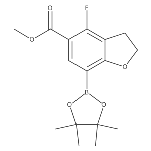 Methyl 4-fluoro-7-(4,4,5,5-tetramethyl-1,3,2-dioxaborolan-2-YL)-2,3-dihydrobenzofuran-5-carboxylate Structure