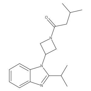 3-methyl-1-{3-[2-(propan-2-yl)-1H-1,3-benzodiazol-1-yl]azetidin-1-yl}butan-1-one结构式