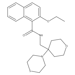 2-ethoxy-N-{[4-(thiomorpholin-4-yl)oxan-4-yl]methyl}naphthalene-1-carboxamide Structure