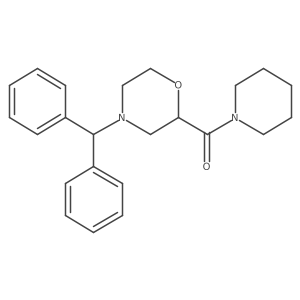 4-(Diphenylmethyl)-2-(piperidine-1-carbonyl)morpholine Structure